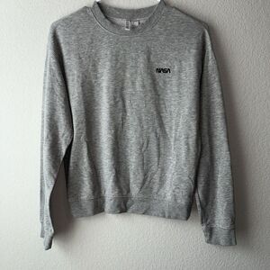 H&M Divided NASA Crew Neck Pullover Gray Sweater Size XS Soft